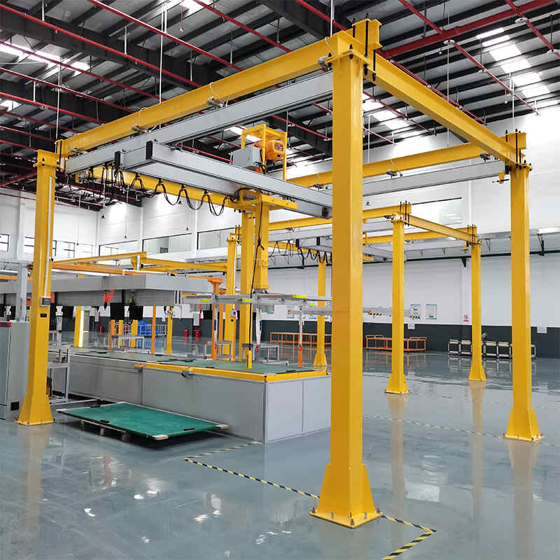 KBK軌道柔性鋼性輕型軌懸掛起重機（jī）組合（hé）車間鋁合金框架式電動行吊