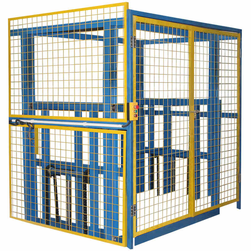 定製廠房升（shēng）降貨梯導軌式倉庫電（diàn）動固（gù）定液壓簡易小型升降機升降平台