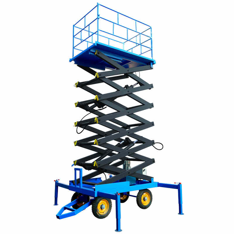 電動液壓升降機自行移動式小型登高車防墜（zhuì）室內全（quán）自動剪叉升降（jiàng）平（píng）台