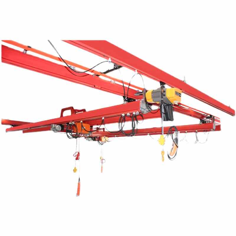 kbk軌道組合式工廠車間懸掛移（yí）動滑（huá）動軌電動升降小型150公斤起重機