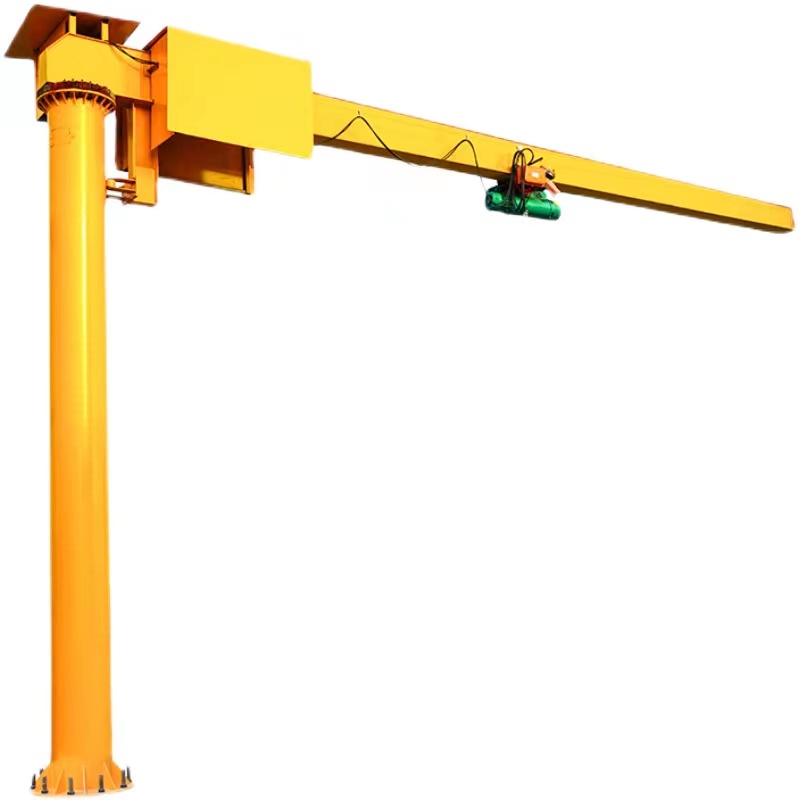 懸臂（bì）吊立柱式電動（dòng）旋轉小型固（gù）定1噸2噸移動升降起重機搖單（dān）臂獨臂吊